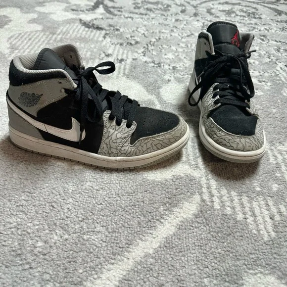 Nike Air Jordan 1 Mid Special Edition Elephant Print Sneaker